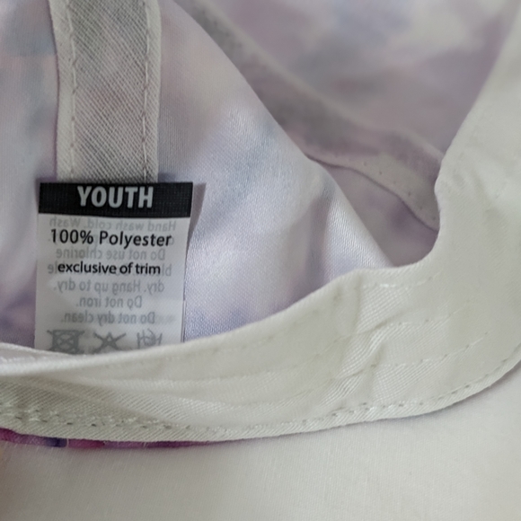 Layer 8 Girls Tie Dye UPF 40+ Sun Protection Baseball Cap, New With Tag - Picture 5 of 6